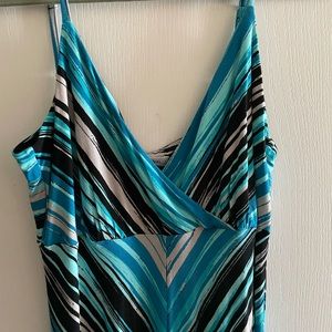 NWT Calvin Klein Sz 8 chevron stripe maxi dress